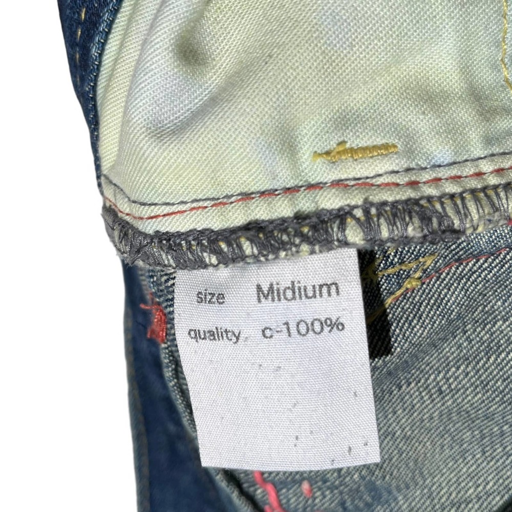 Patchwork Knit Panel Denim - image 8